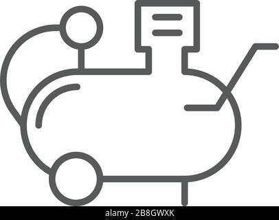 Air compressor vector icon isolated on white background Stock Vector