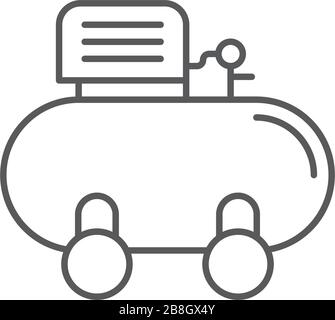 Air compressor vector icon isolated on white background Stock Vector