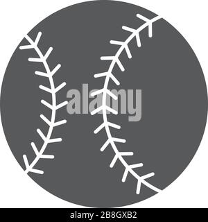 Baseball ball vector icon isolated on white background Stock Vector