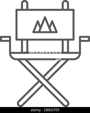 Camping chair vector icon isolated on white background Stock Vector