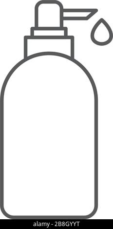 Dispenser pump bottle vector icon isolated on white background Stock Vector