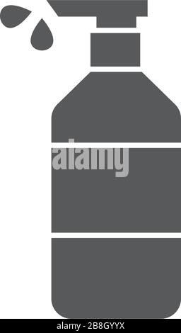 Dispenser pump bottle vector icon isolated on white background Stock Vector