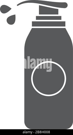 Dispenser pump bottle vector icon isolated on white background Stock Vector