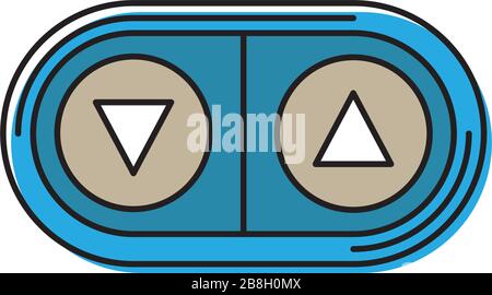 Elevator buttons panel vector icon isolated on white background Stock Vector