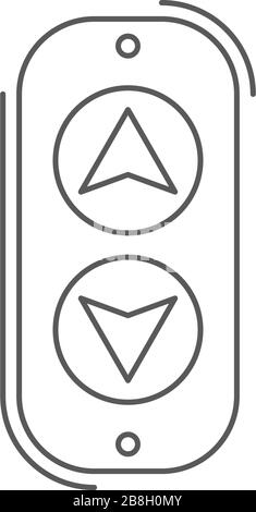 Elevator buttons panel vector icon isolated on white background Stock Vector