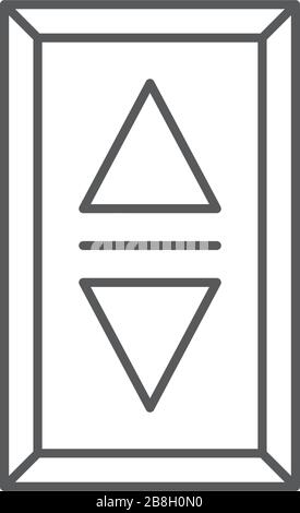 Elevator buttons panel vector icon isolated on white background Stock Vector