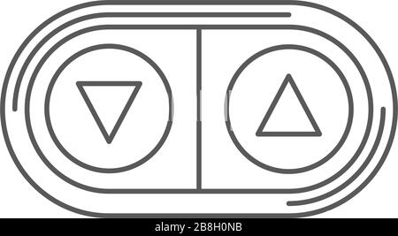 Elevator buttons panel vector icon isolated on white background Stock Vector