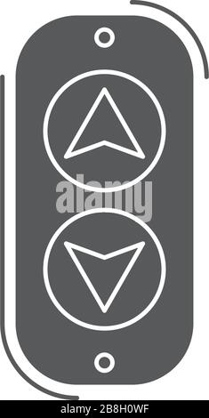 Elevator buttons panel vector icon isolated on white background Stock Vector