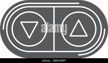 Elevator buttons panel vector icon isolated on white background Stock Vector