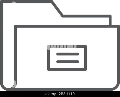 Folder document vector icon isolated on white background Stock Vector
