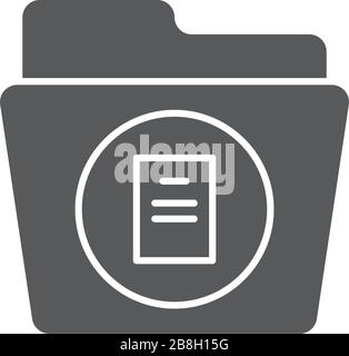 Folder document vector icon isolated on white background Stock Vector