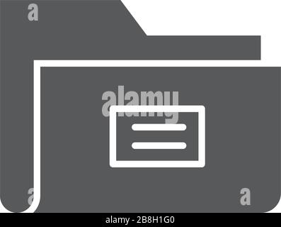 Folder document vector icon isolated on white background Stock Vector