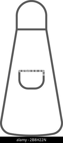 Kitchen apron vector icon symbol isolated on white background Stock Vector