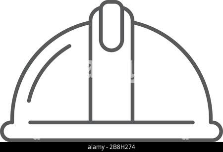 Helmet or hard hat vector icon symbol isolated on white background Stock Vector