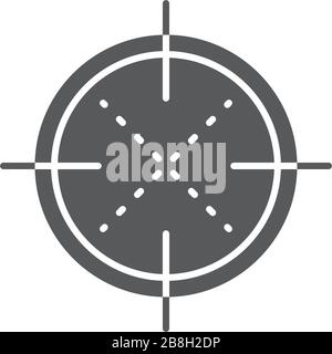Crosshair vector icon symbol isolated on white background Stock Vector