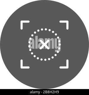 Crosshair vector icon symbol isolated on white background Stock Vector