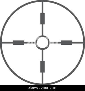 Crosshair vector icon symbol isolated on white background Stock Vector