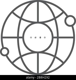 Global chat messages vector icon isolated on white background Stock Vector