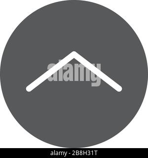 Swipe up arrows button vector, isolated on white background Stock Vector