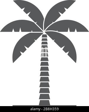palm tree vector icon symbol isolated on white background Stock Vector