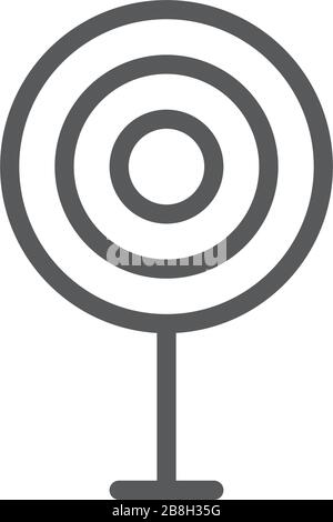 target flat vector icon concept, isolated on white background Stock Vector