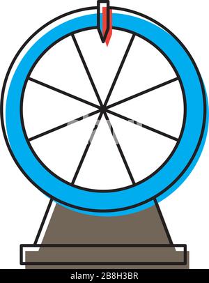 wheel of fortune vector icon, isolated on white background Stock Vector