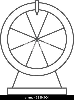 wheel of fortune vector icon, isolated on white background Stock Vector