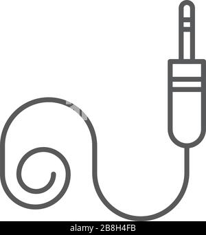 Jack Cable vector icon, isolated on white background Stock Vector