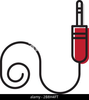 Jack Cable vector icon, isolated on white background Stock Vector