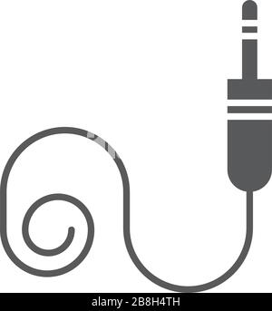 Jack Cable vector icon, isolated on white background Stock Vector