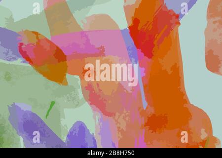 Abstract multicolored image, made with a brush. Stock Vector