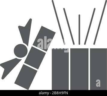 Gift box with ribbon line icon, outline vector sign, linear style pictogram isolated on white. Symbol, logo illustration. Stock Vector