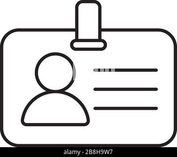 id card or name tag or identification card business, blank design illustration, isolated Stock Vector