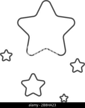 magic stars twinkling icon vector, pictogram, linear style, mobile concept, web icon design isolated illustration Stock Vector