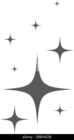 magic stars twinkling icon vector, pictogram, linear style, mobile concept, web icon design isolated illustration Stock Vector