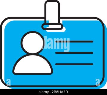 id card or name tag or identification card business, blank design illustration, isolated Stock Vector