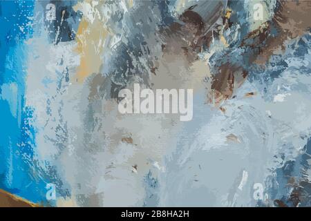 Abstract multicolored image, made with a brush. Stock Vector
