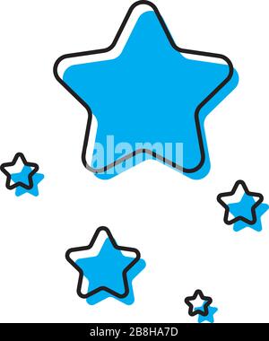 magic stars twinkling icon vector, pictogram, linear style, mobile concept, web icon design isolated illustration Stock Vector