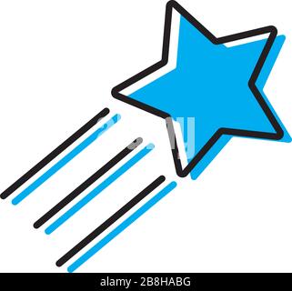 magic stars twinkling icon vector, pictogram, linear style, mobile concept, web icon design isolated illustration Stock Vector
