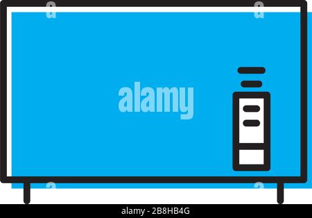television vector icon design concept, isolated on white background Stock Vector