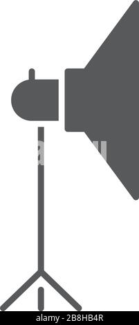 Studio light vector icon design isolated on white, pictogram. Stock Vector