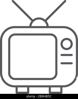 television vector icon design concept, isolated on white background Stock Vector