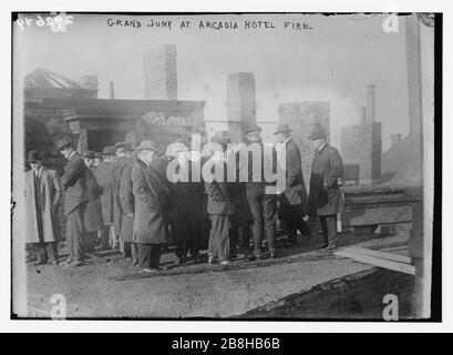 Grand Jury at Arcadia hotel fire Stock Photo