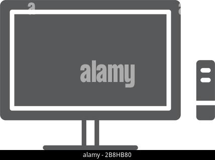 television vector icon design concept, isolated on white background Stock Vector