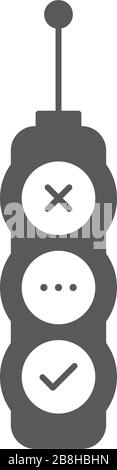 traffic light vector icon concept design isolated on white background Stock Vector