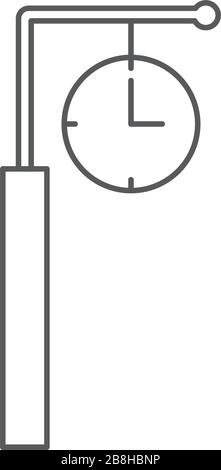 train station clock vector icon concept design isolated on white background Stock Vector