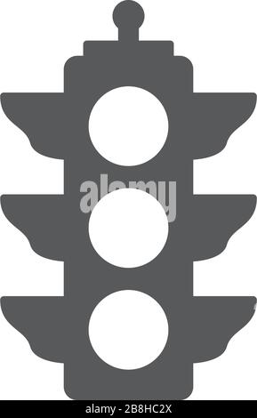 traffic light vector icon concept design isolated on white background Stock Vector