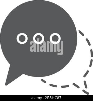 speech bubbles vector icon concept, isolated on white background Stock Vector