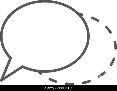 speech bubbles vector icon concept, isolated on white background Stock Vector