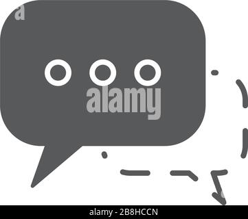 speech bubbles vector icon concept, isolated on white background Stock Vector